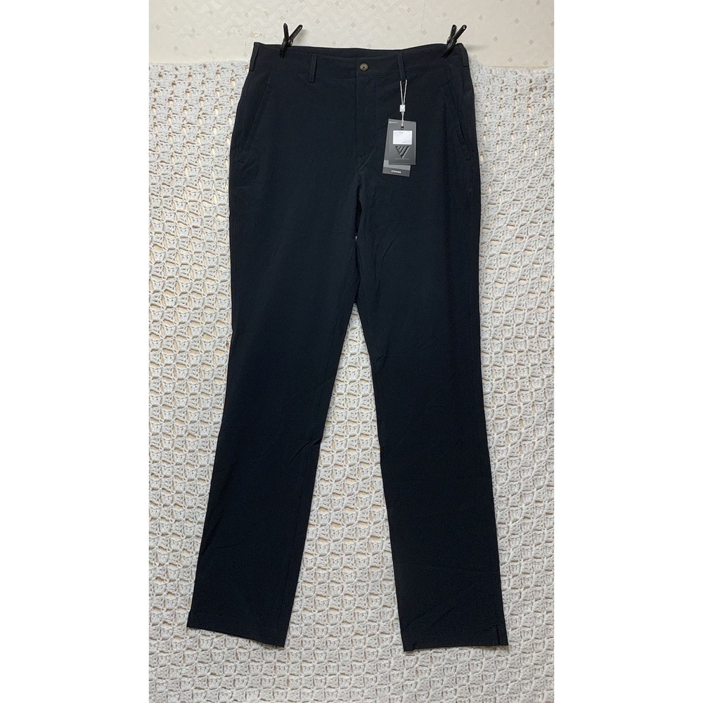 Levelwear Stephen Golf Pants Mens 30x32‎ Black Slim Straight Durable Stretch NWT